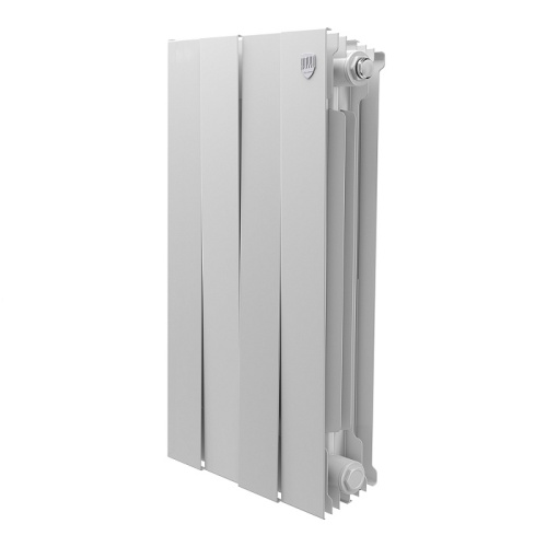 Биметаллический радиатор Royal Thermo PianoForte 500 - 4 секции, боковое, белый Bianco Traffico