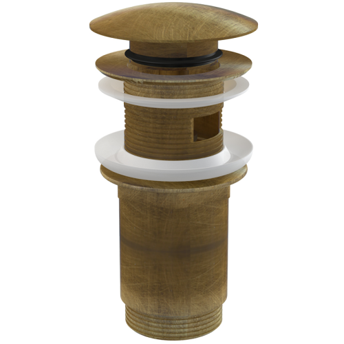 Донный клапан сифона A392-ANTIC Alcplast для раковины 5/4", механизм click/clack, с большой заглушкой, бронза