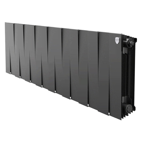 Биметаллический радиатор Royal Thermo PianoForte 300 - 16 секций, боковое, черный Noir Sable