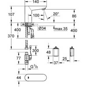 Монокран Grohe Euroeco Cosmopolitan E 36271000 хром, сенсор