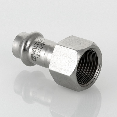 Соединитель Valtec 22x1/2"В пресс, нержавеющая сталь VTi.902.I.002204