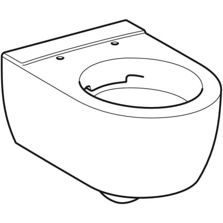Подвесной унитаз Geberit iCon, закрытая форма, Rimfree 204060000