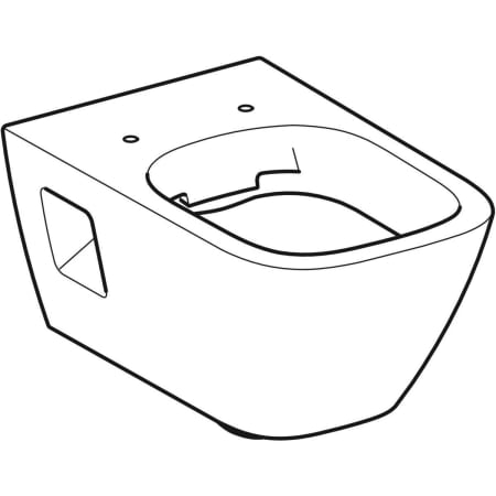 Подвесной унитаз Geberit Renova Plan, полузакрытая форма, Rimfree 500.378.01.1