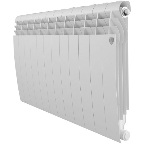 Биметаллический радиатор Royal Thermo BILINER B 500 - 12 секций, боковое, белый Bianco Traffico