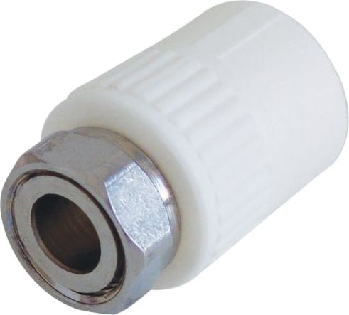 Соединитель с накидной гайкой Kalde 20х3/4"В полипропилен 3222-tun-200c00