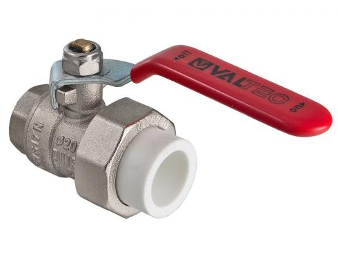 Кран шаровой Valtec 20х1/2"В с полусгоном, латунный с переходом на полипропилен VTp.742.0.02004