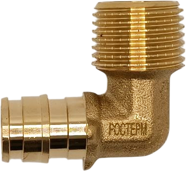 Угольник с резьбой РОСТерм 16x1/2"Н латунь, лайт Q&E PE-x L16ELB12EXT