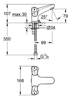 Смеситель для раковины Grohe Costa L 21100001 хром