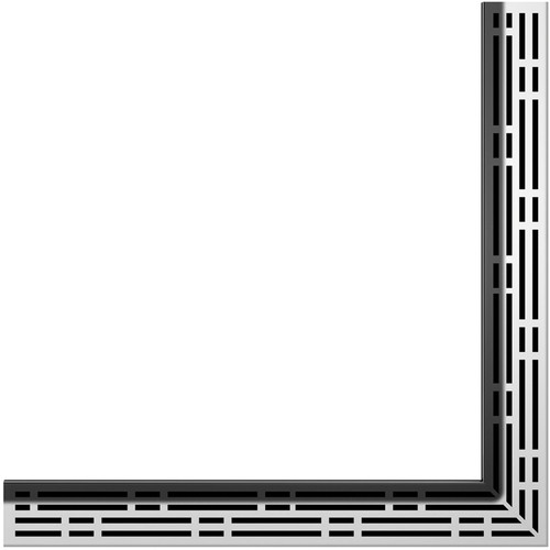 Решетка душевого лотка TECEbasic 1200x1200 мм, угловая, полированная нержавейка 611210