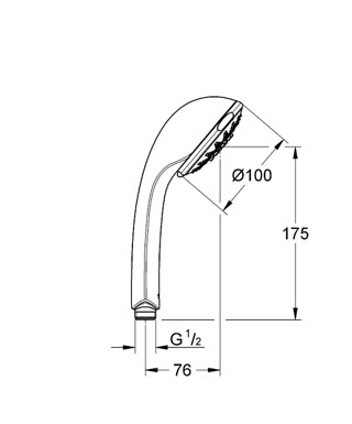Лейка Grohe Relexa Five 100 для душа 28796000