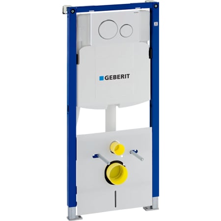 Инсталляция Geberit Duofix для подвесного унитаза, 112 см, со смывным бачком скрытого монтажа Sigma 12 см, смывная клавиша Sigma20 111.301.KJ.5