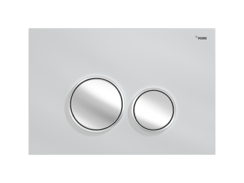 Панель смыва РЕХАУ NOVA ORB GLASS закаленное стекло, белый и хром