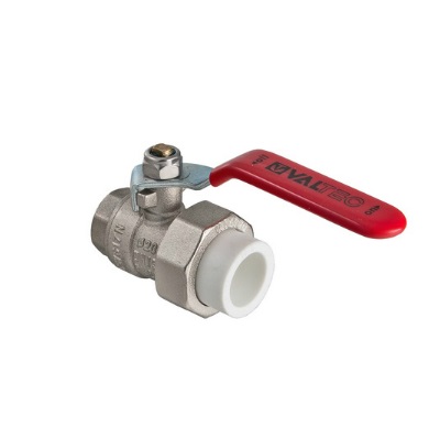 Кран шаровой Valtec 25х3/4"В с полусгоном, латунный с переходом на полипропилен VTp.742.0.02505