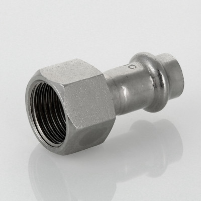 Соединитель Valtec 22x1/2"В пресс, нержавеющая сталь VTi.902.I.002204