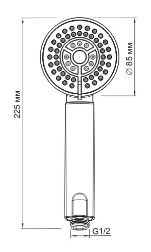 Душевая лейка WasserKraft A035
