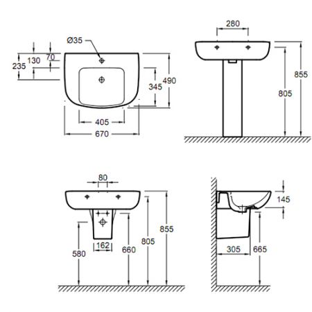 Раковина Jacob Delafon Odeon Up E4754C-00 белый 670х190х490