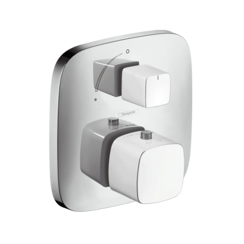 Смеситель для душа Hansgrohe PuraVida 15775400 Белый/Хром, скрытого монтажа, неполный комплект, термостатический