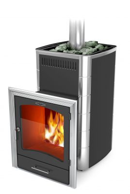 Банная печь Калина II Inox БСЭ антрацит НВ ПРН