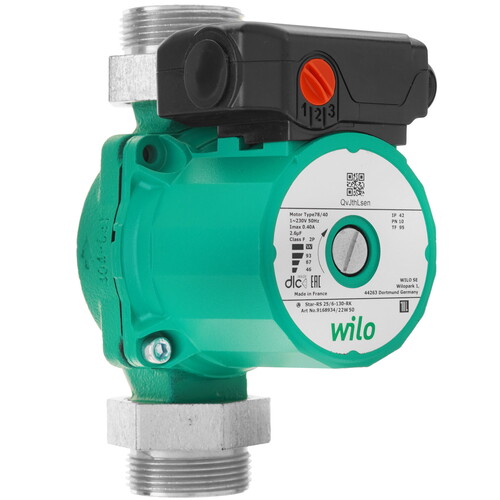 Циркуляционный насос WILO Star-RS 25/6-130(180)-RK, до 66 л./мин.