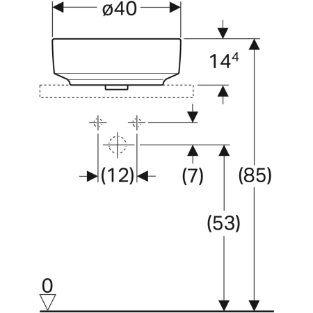 Накладная раковина Geberit VariForm круглой формы 500.768.01.2