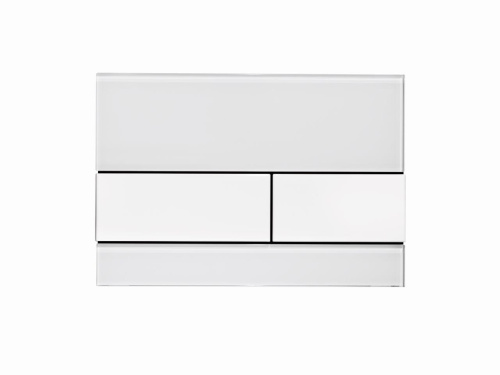 Смывная клавиша TECE square 9240800  стекло белое, клавиш белые