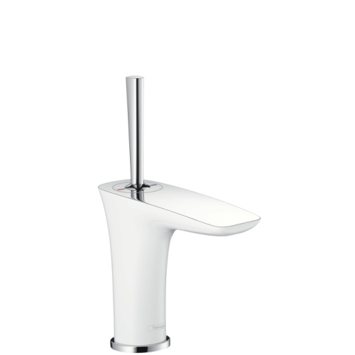 Смеситель для раковины Hansgrohe PuraVida 15075400 белый, сливной клапан Push-Open