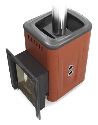 Газовая банная печь Уренгой Мини 2018 Carbon БСЭ ТО терракота