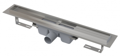 Душевой лоток Alcaplast APZ6-850 Professional L 850 мм, с порогами для цельной решетки, с горизонтальным сливом