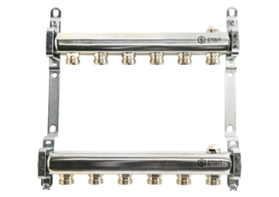 Коллектор отопления STOUT 1"нержа., 5x3/4" д/радиаторной разводки SMS 0923 000005