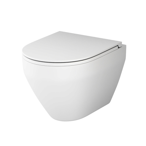 Подвесной унитаз Am.Pm Spirit V2.0 C701700MWSC белый матовый, FlashClean безободковый с сиденьем микролифт