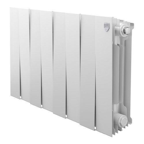 Биметаллический радиатор Royal Thermo PianoForte 300 - 8 секции, боковое, белый Bianco Traffico