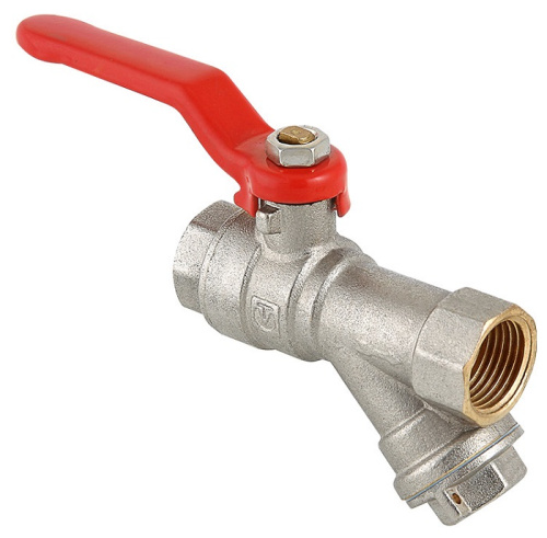 Кран шаровой 3/4"ВВ с фильтром, ручка рычаг Valtec Combi VT.292.N.05