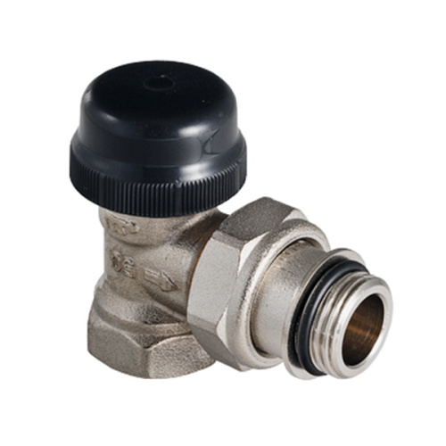 Клапан термостатический угловой 1/2" Valtec с преднастройкой (KV 0,1-0,6) VT.037.N.04