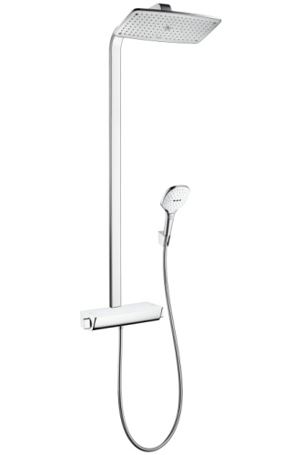 Душевая система с термостатом Hansgrohe Raindance Select E 360 Showerpipe хром/белый 27112400