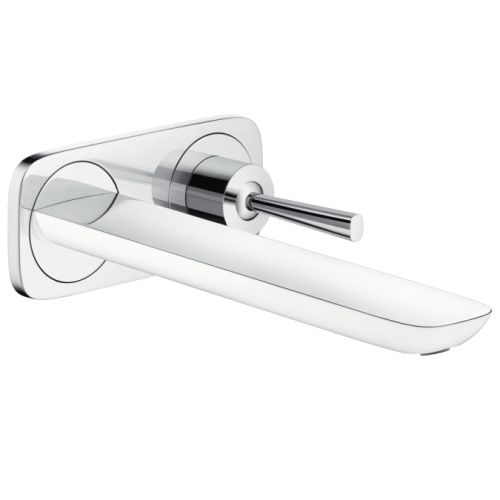 Смеситель для раковины Hansgrohe PuraVida 15085400 белый, настенный, излив 225 мм