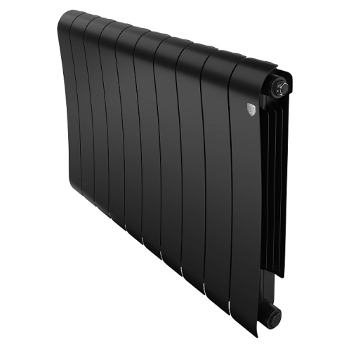 Биметаллический радиатор Royal Thermo INFINITY 500 - 10 секций, боковое, черный Noir Sable