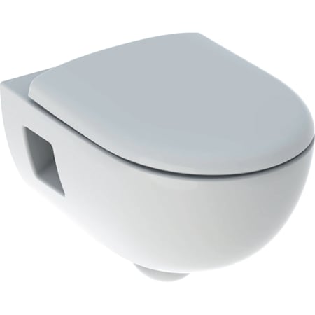 Комплект подвесного унитаза Geberit Renova, полузакрытая форма, Rimfree, с сиденьем 500.800.00.1