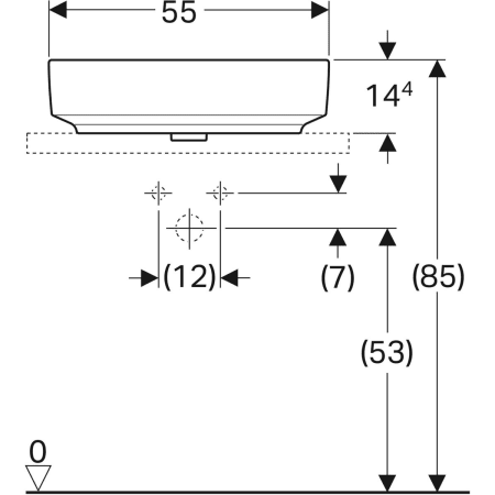 Накладная раковина Geberit VariForm овальной формы 500.771.01.2