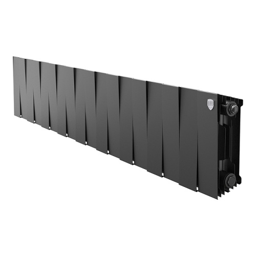 Биметаллический радиатор Royal Thermo PianoForte 200 - 18 секций, боковое, черный Noir Sable