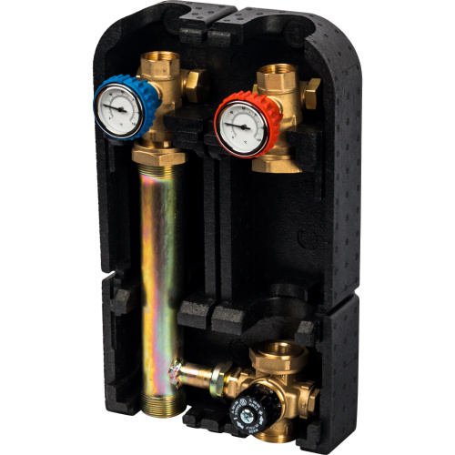 Насосная группа Stout DN20 с термосмесительным клапаном без насоса, SDG-0002-002001