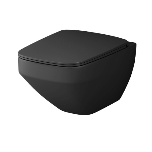 Подвесной унитаз Am.Pm Inspire V2.0 C50A1700MBSC черный матовый, FlashClean безободковый с сиденьем микролифт