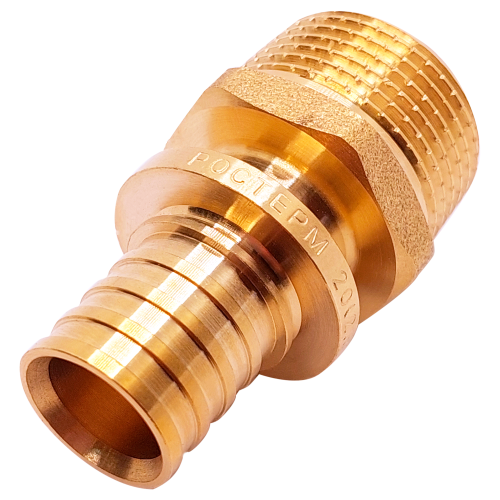 Соединитель РОСТерм 20x3/4"Н латунь PE-x 20COUP34EXT