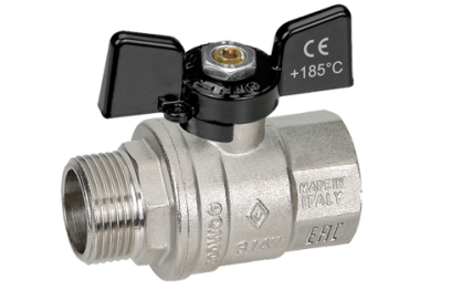 Кран шаровой Bugatti Oregon 1/2"ВН ручка бабочка 307