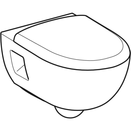Комплект подвесного унитаза Geberit Renova, полузакрытая форма, Rimfree, с сиденьем 500.800.00.1