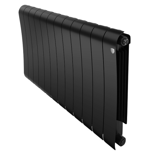Биметаллический радиатор Royal Thermo INFINITY 500 - 12 секций, боковое, черный Noir Sable