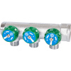 Коллектор 3 выхода STOUT 1"x1/2" с вентилями SMB-6850-011203