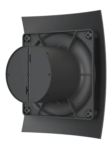 Вентилятор осевой вытяжной с обратным клапаном D 125 DiCiTi BREEZE 5C Matt black, декоративный