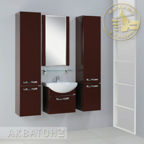 Тумба Акватон Ария 50 темно-коричневый, подвесная 1A140301AA430
