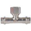 Тройник с резьбой ВПр-ВР 18x1/2"x18 пресс, нержавеющая сталь Rommer