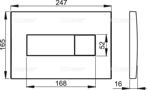 Смывная клавиша Alcaplast M370, белый